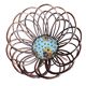 Tripod flower pot basket made of wicker, turned in the 1960s.