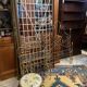One person romantic bed with bedside table brass bedroom chair