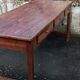 Oak farmhouse table, six drawers