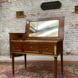 Mahogany dressing table for men stamped Roussens J. I Louis XVI period, 18th century