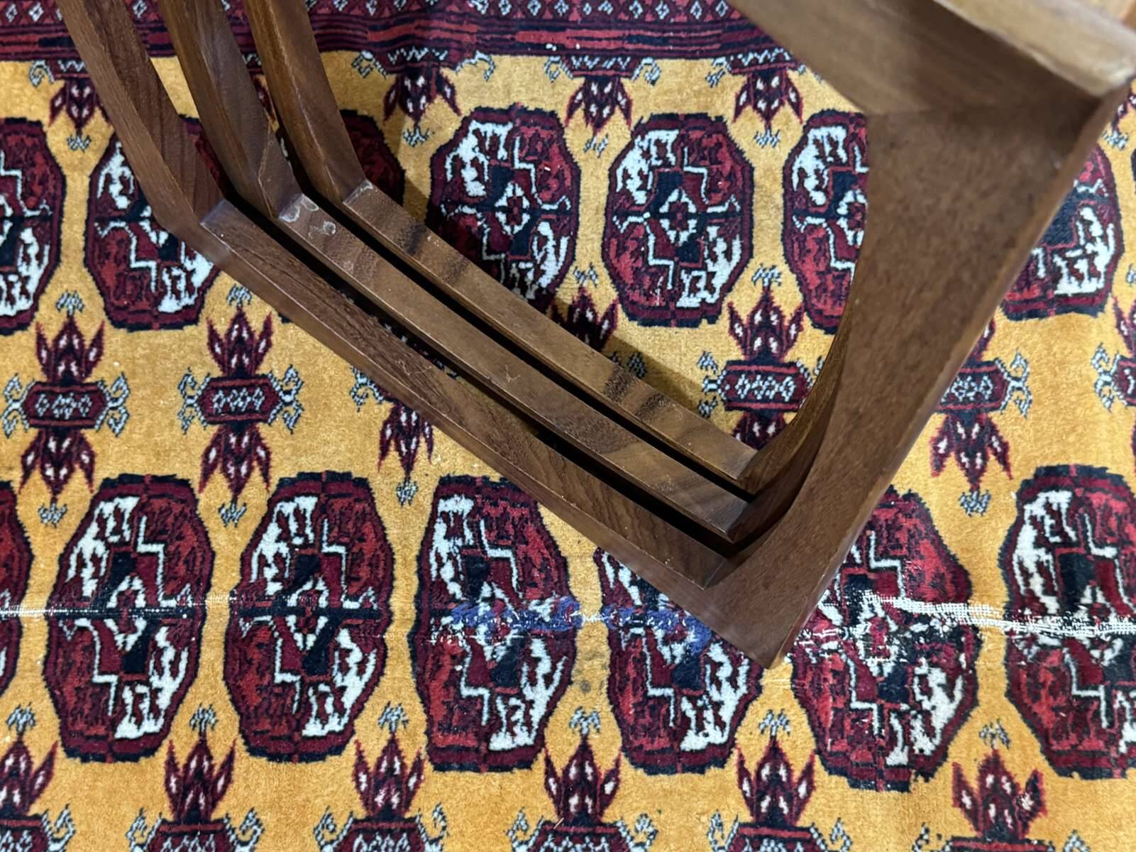 Set of 3 English nesting tables by the brand Gplan from the 1970s in