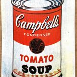 Original vintage pop art poster reissue of Andy Warhol's "Campbells Soup Tomato" 1962