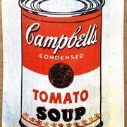 Original vintage pop art poster reissue of Andy Warhol's "Campbells Soup Tomato" 1962
