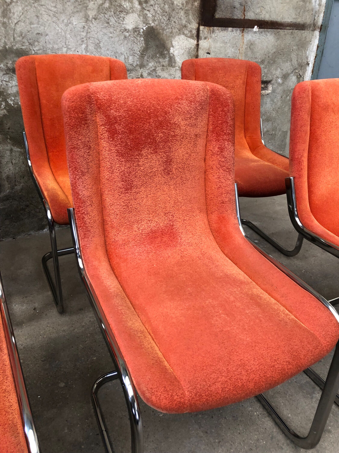 Vintage Willy Rizzo Chairs Circa 1970