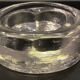 Empty pocket vintage molded glass apple