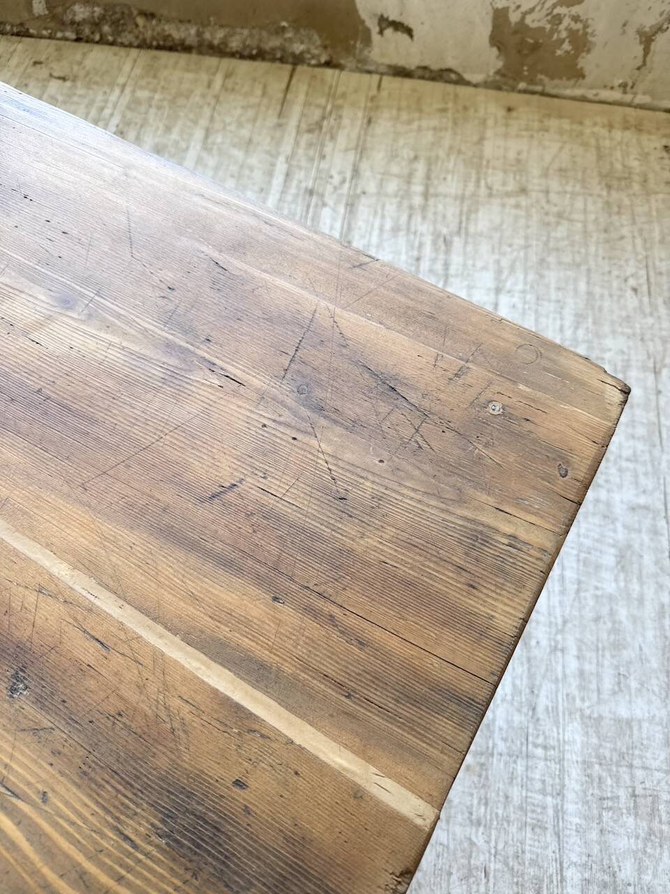 50s pine and oak farmhouse table 2.5m