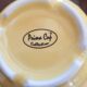 Duo of chocolate cups, breakfast, Bistro style, porcelain, yellow and gold