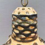 A stunning ceramic hanging lamp with exquisite details. Denmark 1970s