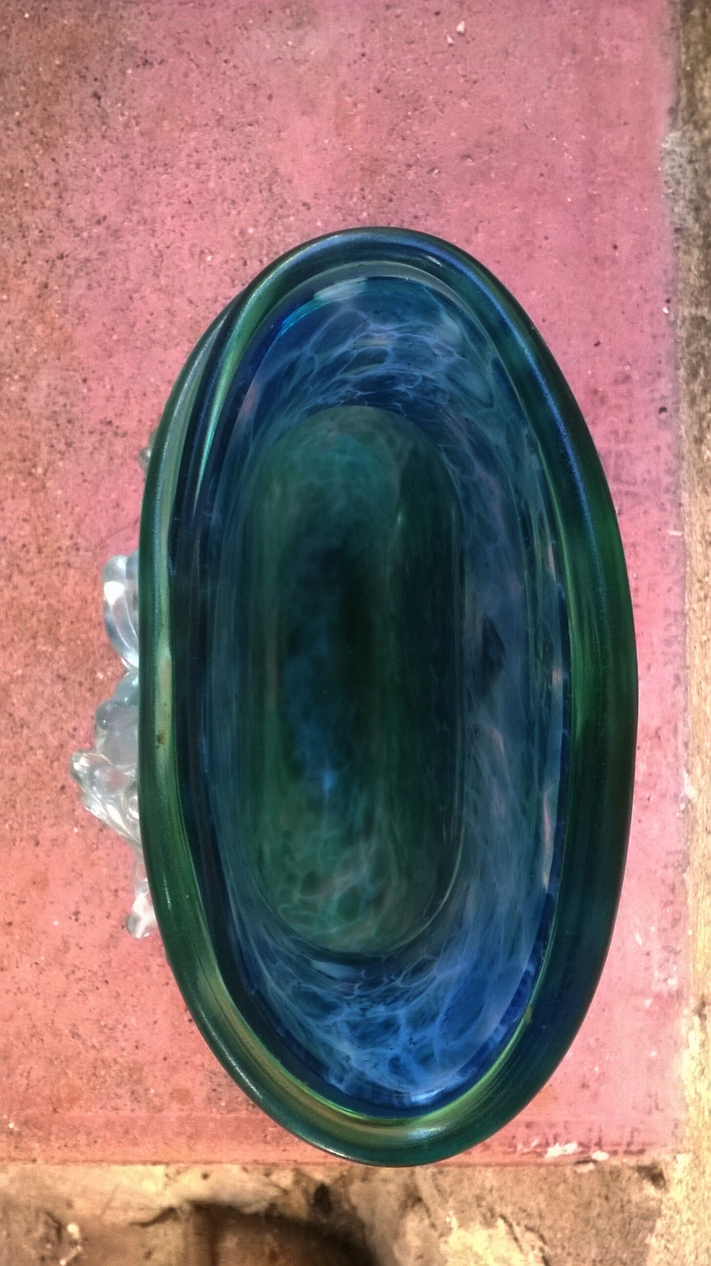 Vase has flower decoration