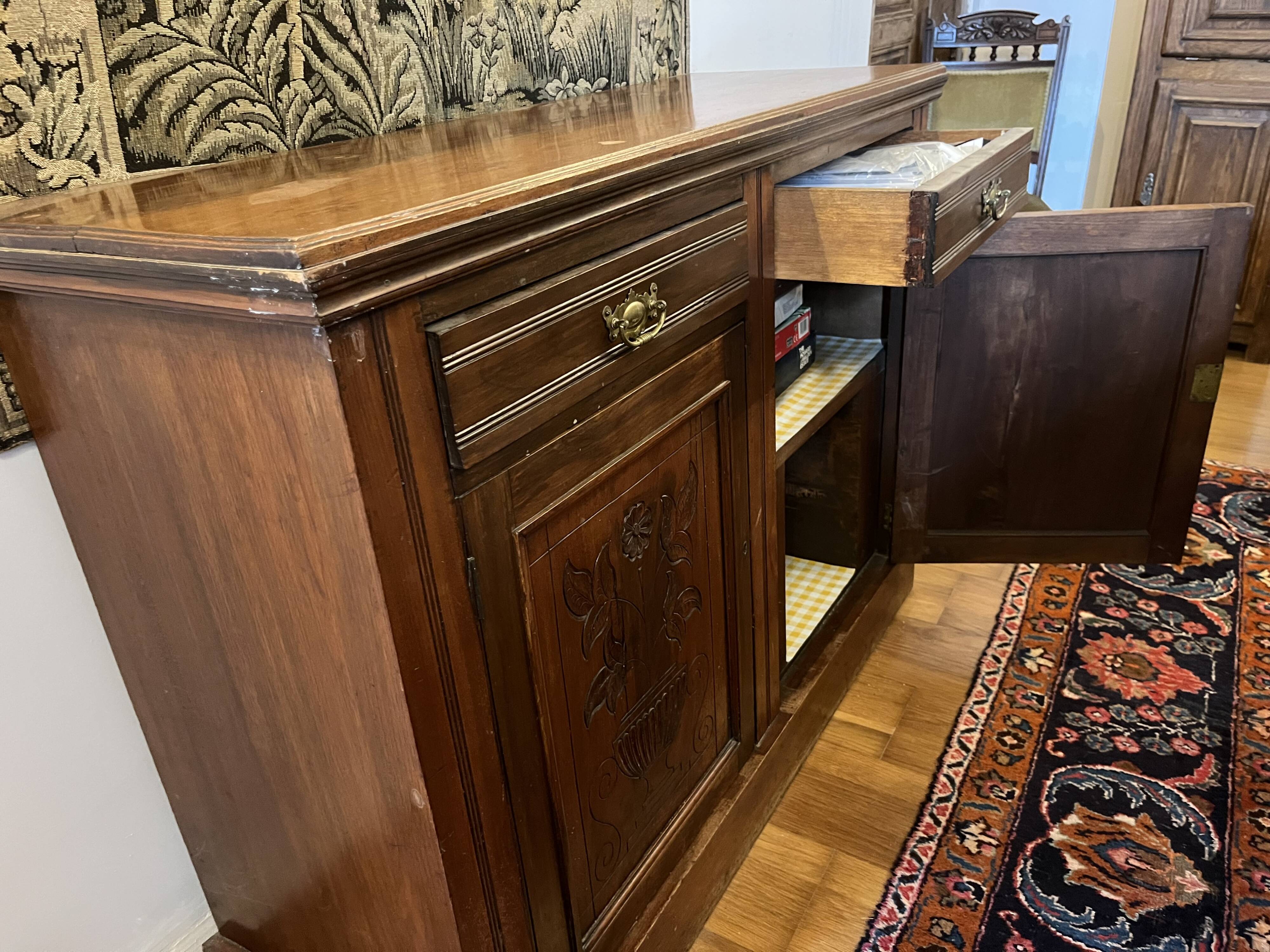 Vintage solid wood sideboard