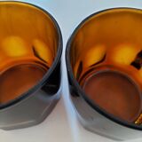Set of 2 vintage pressed glass cups
