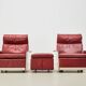 Dieter Rams Pair of Lounge Chairs + Ottoman 620 Series for Vitsoe 1962
