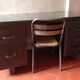 Industrial metal and glass top desk