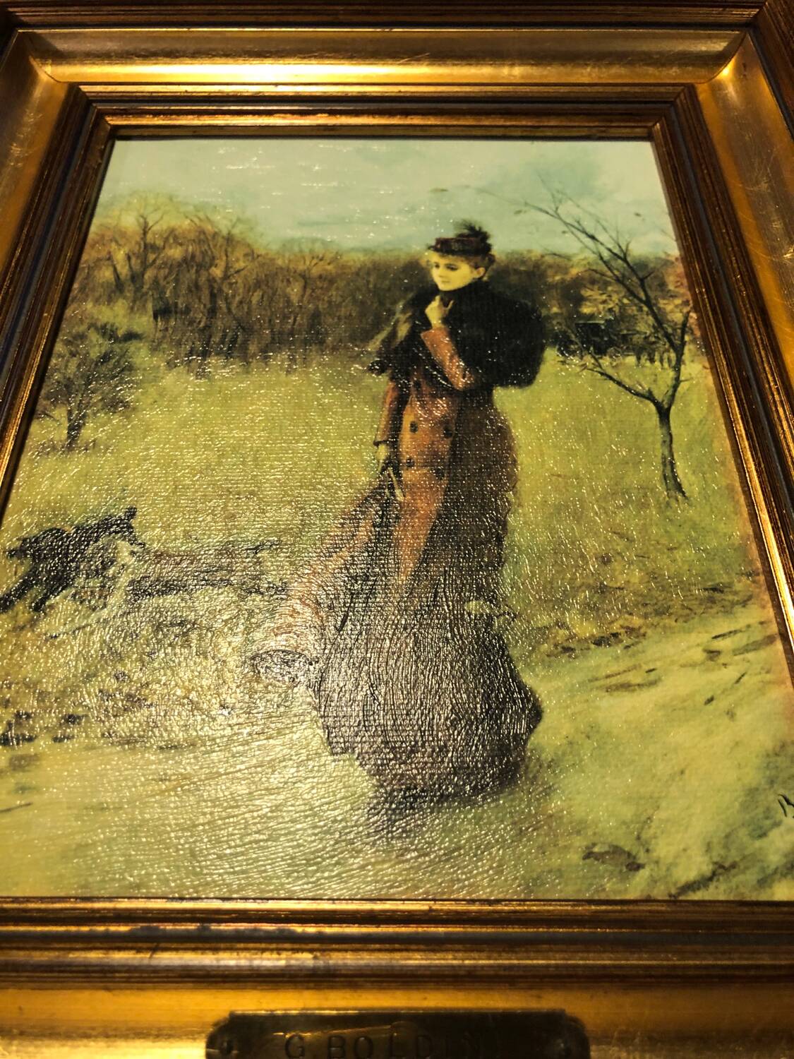 Reproduction The Walk in Naples Park (on canvas) by Giovanni Boldini