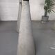 Glass table with cement legs