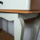 vintage relooked solid birch console