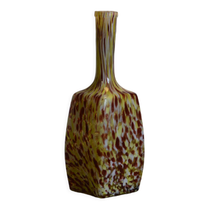 Carafe mouchetée jaune et blanche