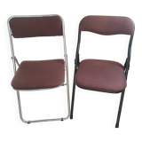 Lot de 2 chaises pliantes vintage (ou vendues individuellement)