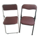 Lot de 2 chaises pliantes vintage (ou vendues individuellement)