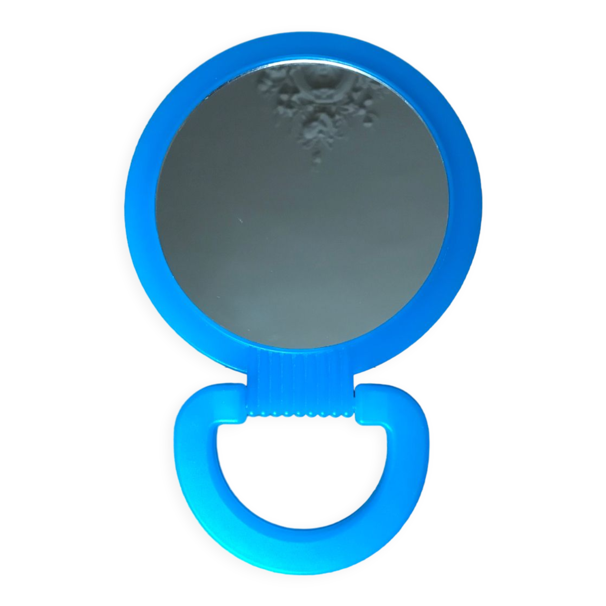 Mirror to pose vintage turquoise blue