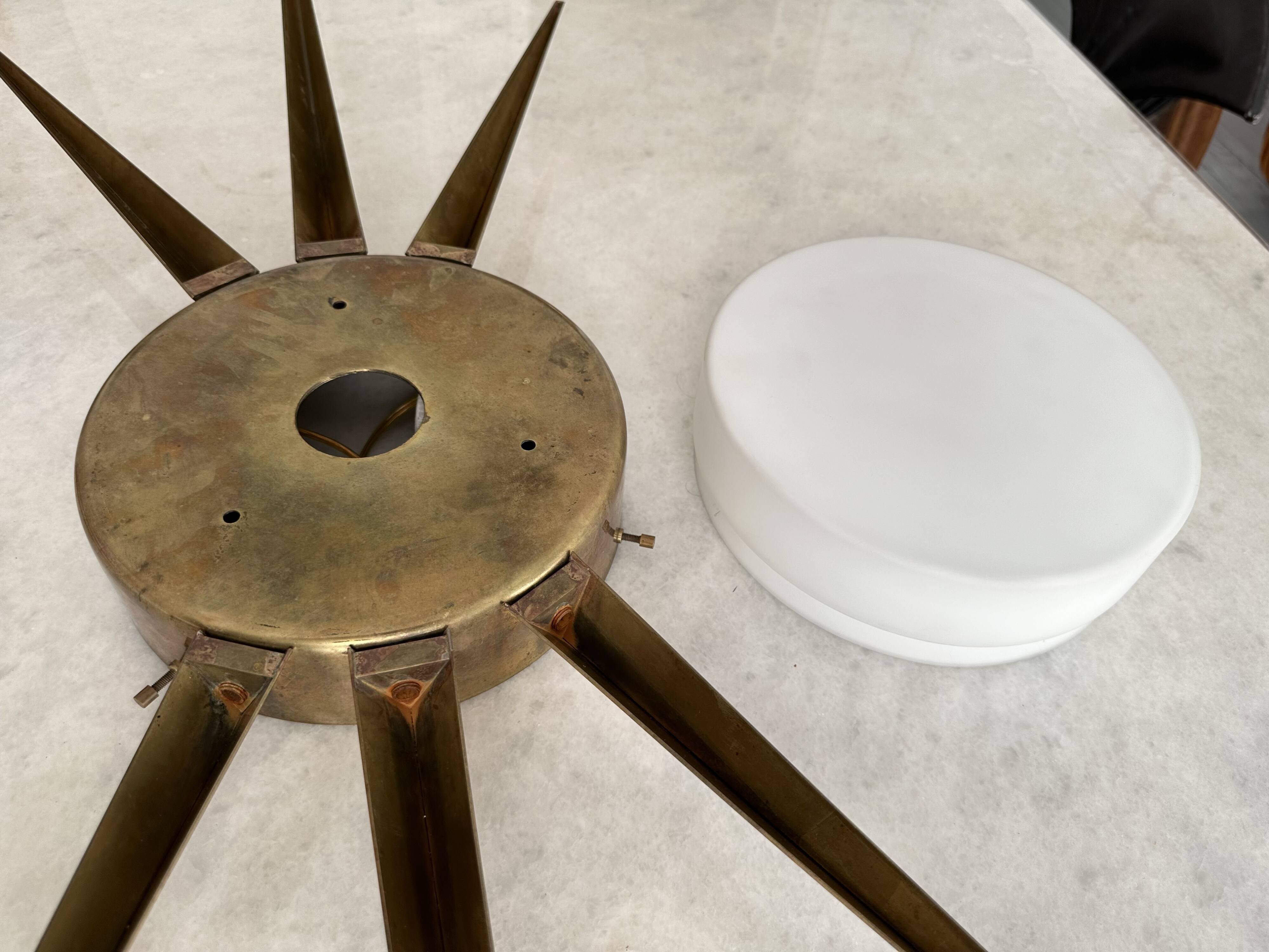 Gio Ponti Sun ceiling light produced by Arredoluce