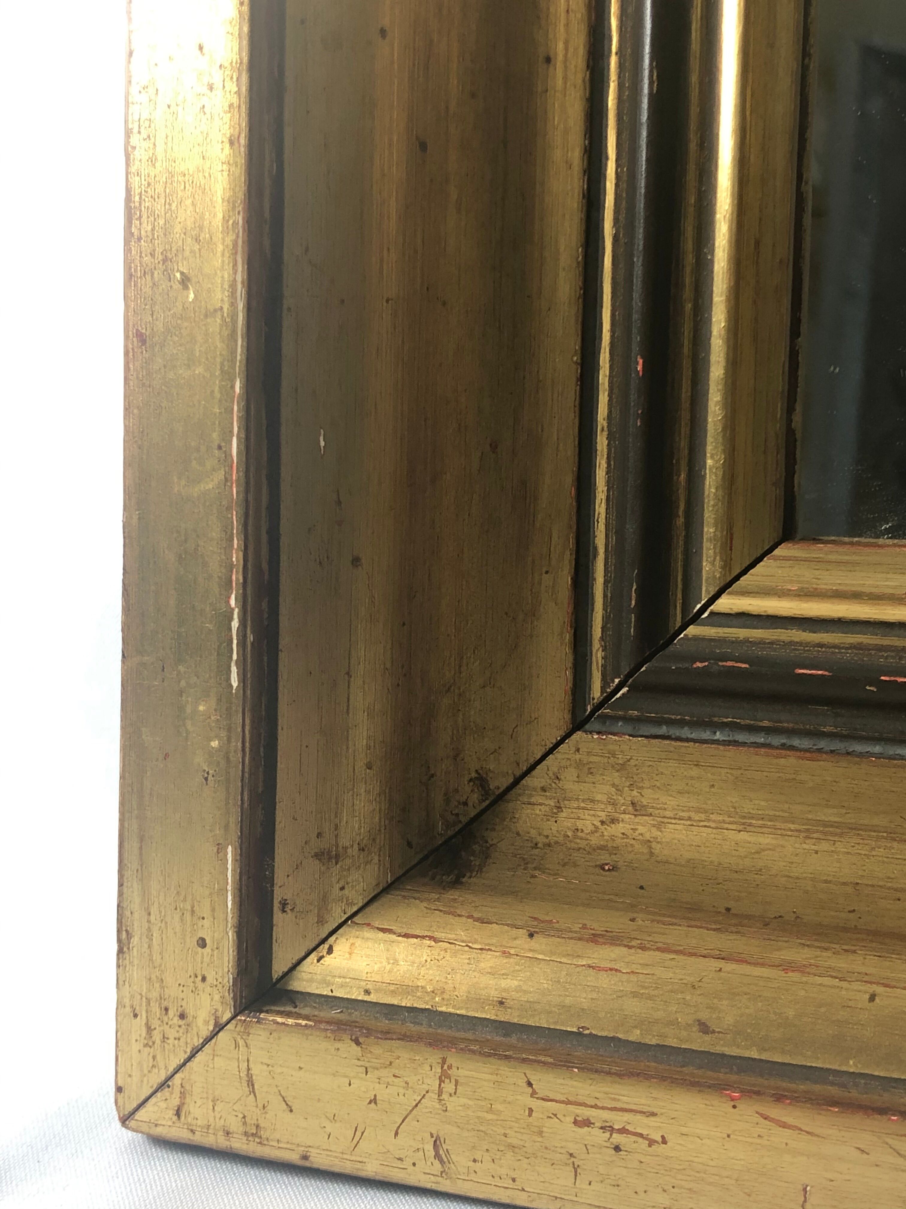 Rectangular mirror in gilded wood 54 x 44 cm