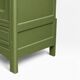 Renovated Art Deco Parisian wardrobe in khaki with original mirror.