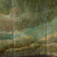 Screen by Bernard Cuenin with lacquered landscape, circa 1970