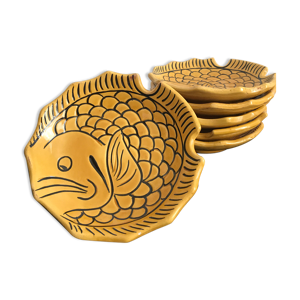 Service à Poisson set de 6 assiettes