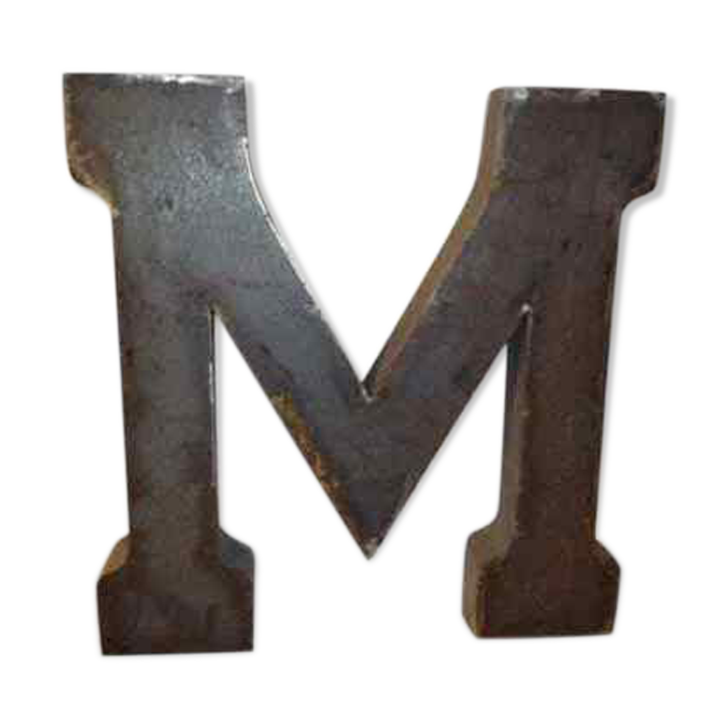 Industrial iron letter "M"