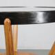 Mid-century oak and glass round coffee table by Kropáček & Koželka