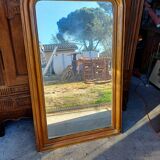 Napoleon III mirror in wood and gilded stucco