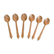 6 ancient golden mocha spoons in fine gold