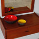 Vintage Teakholz Wandkonsole mit Spiegel Flur Kommode WKS design
