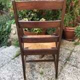 Rustic country wooden armchair