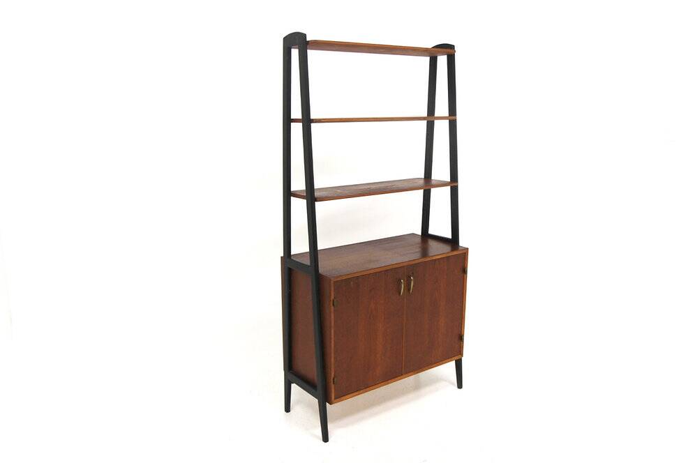 Scandinavian mahogany bookcase, AB Bröderna Troedson, Sweden, 1960