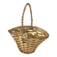 Panier vintage en métal doré