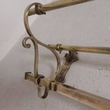 Brass Art Deco wall coat rack, 136 cm wide