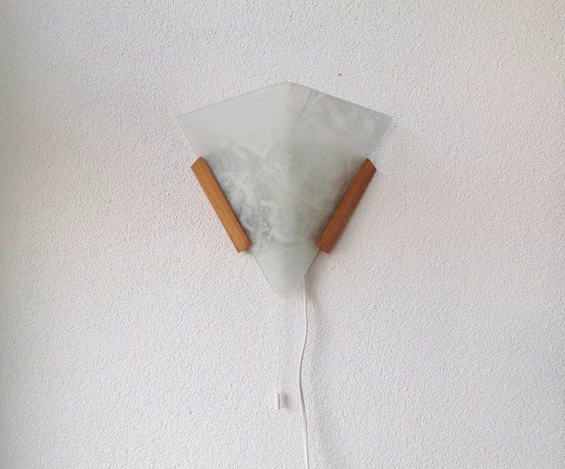 Glass wall lamp, 1980s