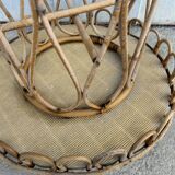 Rattan bottle holder, vintage server