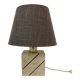 Travertine table lamp with golden details, 1970’s