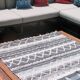 Recycled cotton handcrafted rug - Reversible - Grey