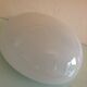 Half moon ceiling light in white opaline vintage 60s-70s