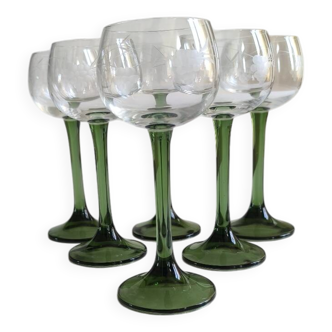 Set of 6 Alsace stemmed glasses