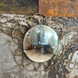 Ancibe brass flower mirror