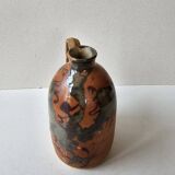 Ceramic handle soliflore vase with an unidentified signature