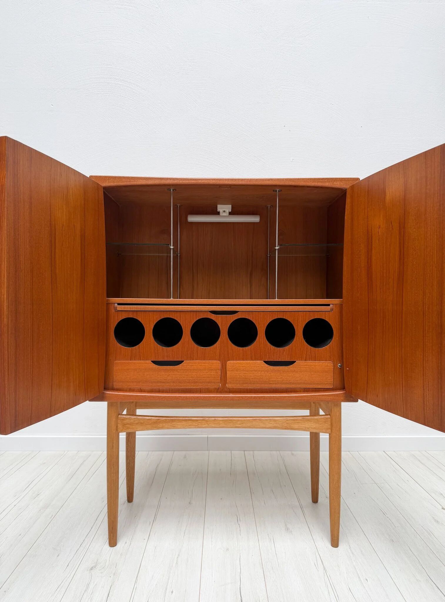 1950s vintage Torbjørn Afdal teak 'Bacchus' bar cabinet Norway