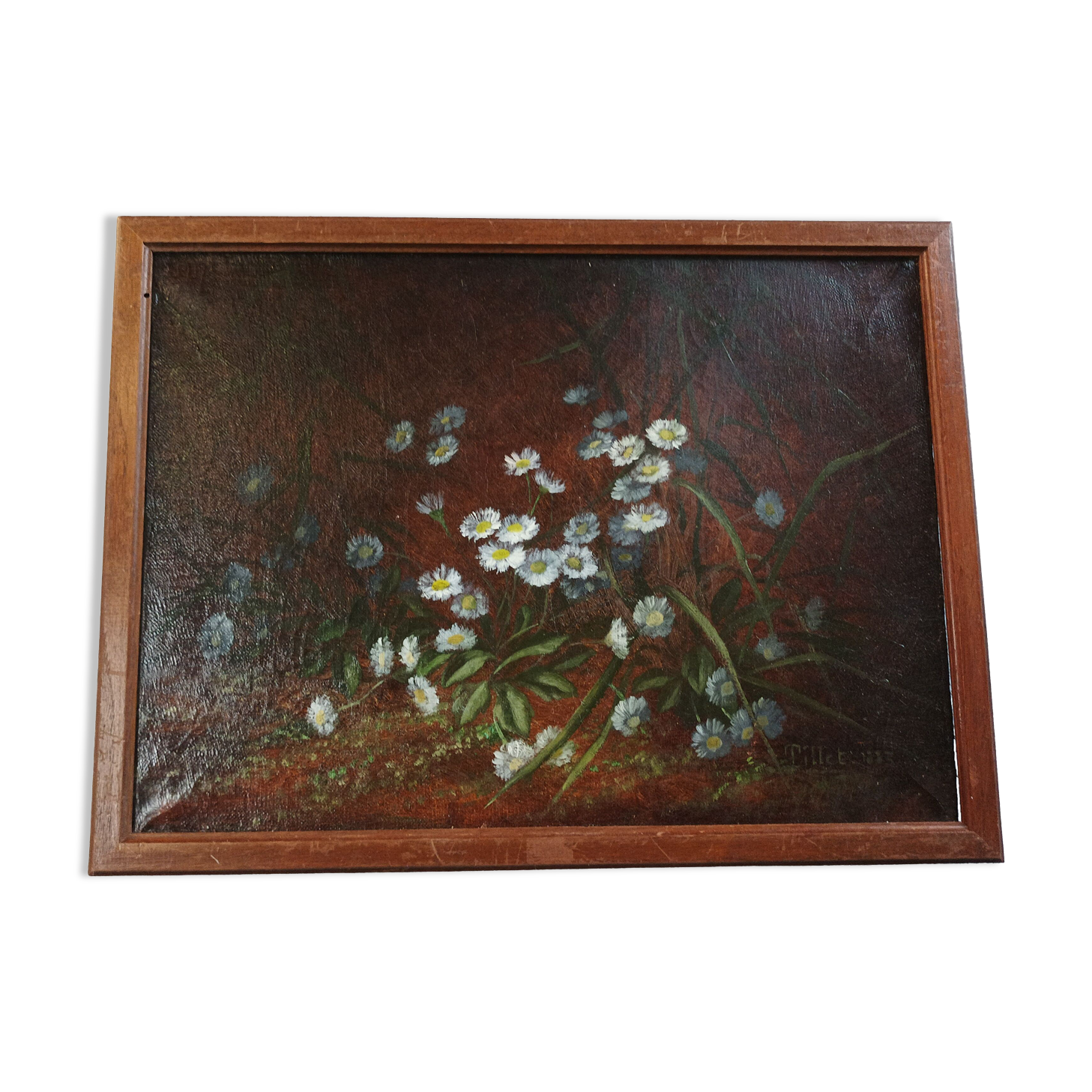 Paul TILLET (1844-1889) Les pâquerettes Oil on canvas