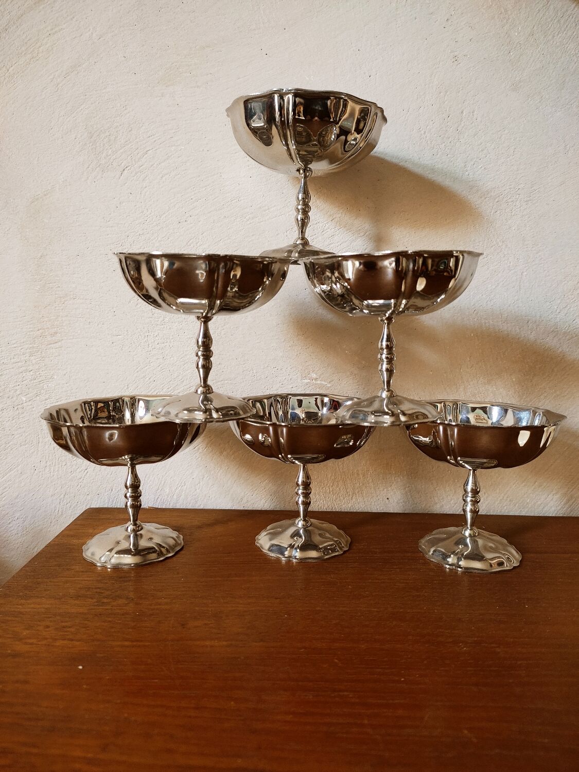 Louis XVI dessert cups in metal