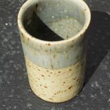 Small straight stoneware vase